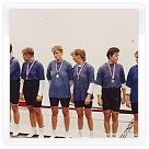 1993 - MČR Račice - 8+dky: Vychodilová, Fojtková, Oklešťková, Nováková J., Bryksová, Žujová, Vyroubalová, korm. Hradilová