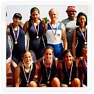 2003 - MČR Račice - 8+dky: Týřová, Jíravová, Vyyhnánková, Vařeková G., Grecmanová, Antošová, Hlídková, Sovová, Štěpánková, trenér Cvoliga